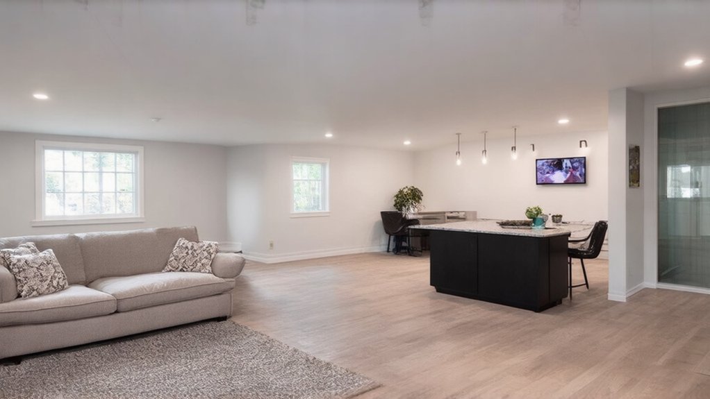 brightening dark basement spaces