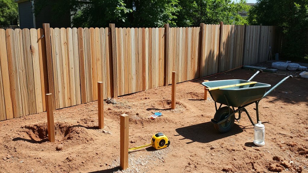 fence post spacing and layout