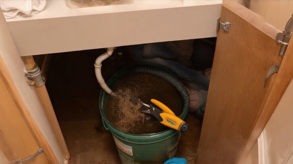 fixing a clogged sink