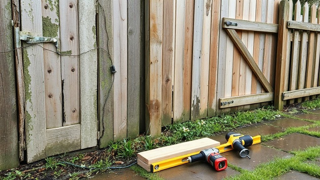 inspect fence for winter damage