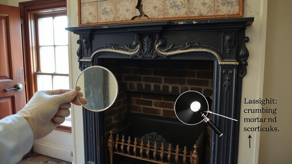inspect victorian fireplace thoroughly