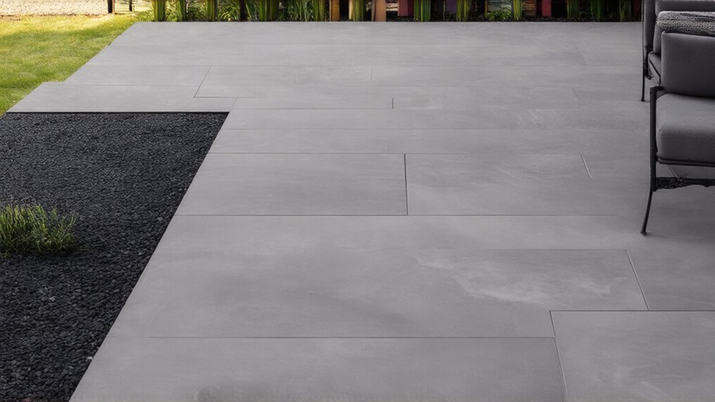 modern porcelain patio design