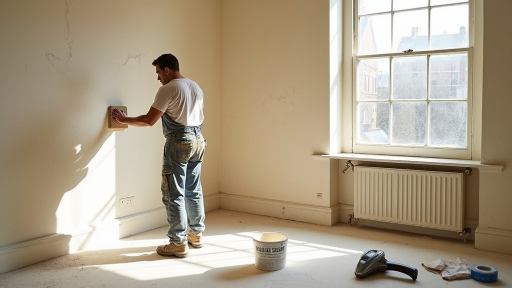 old plaster wall preparation