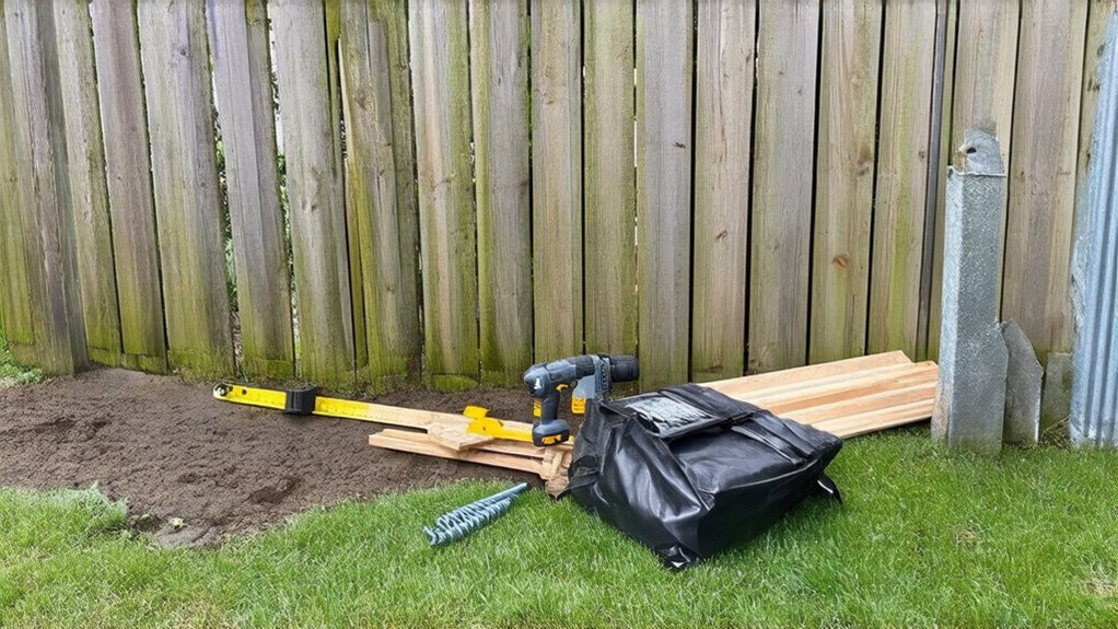 repairing winter fencing