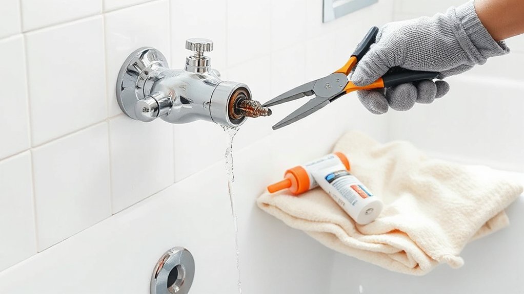 replace worn shower cartridge