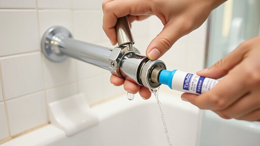 seal and tighten showerhead