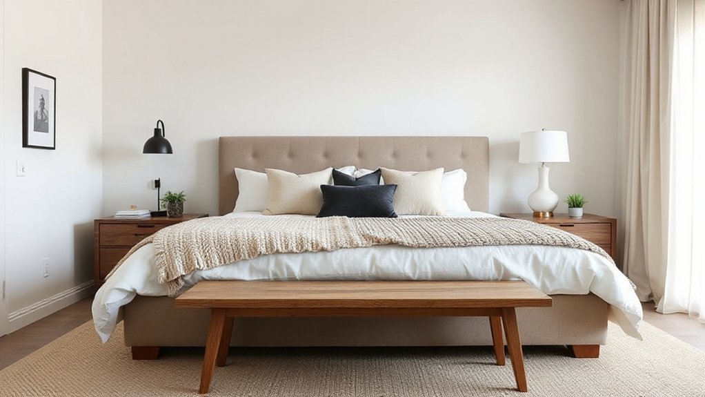 simple cohesive bedroom palette