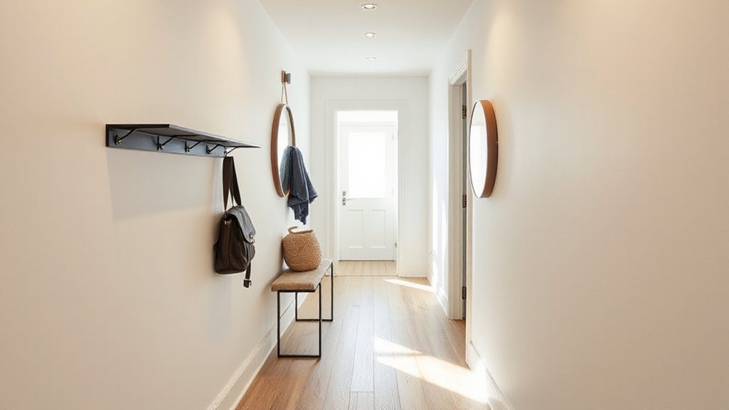 slim vertical hallway storage